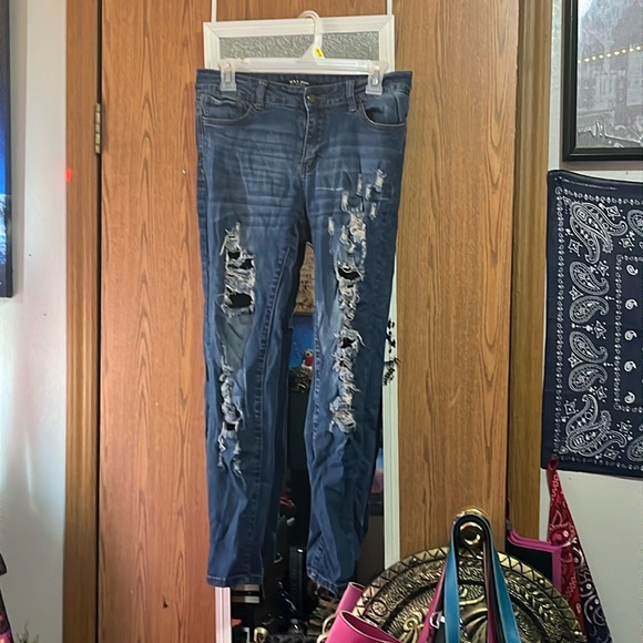 Denim - Distressed Blue Jeans